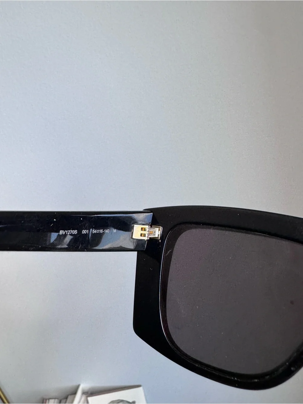 Bottega Veneta Black Oversized Rectangular Sunglasses